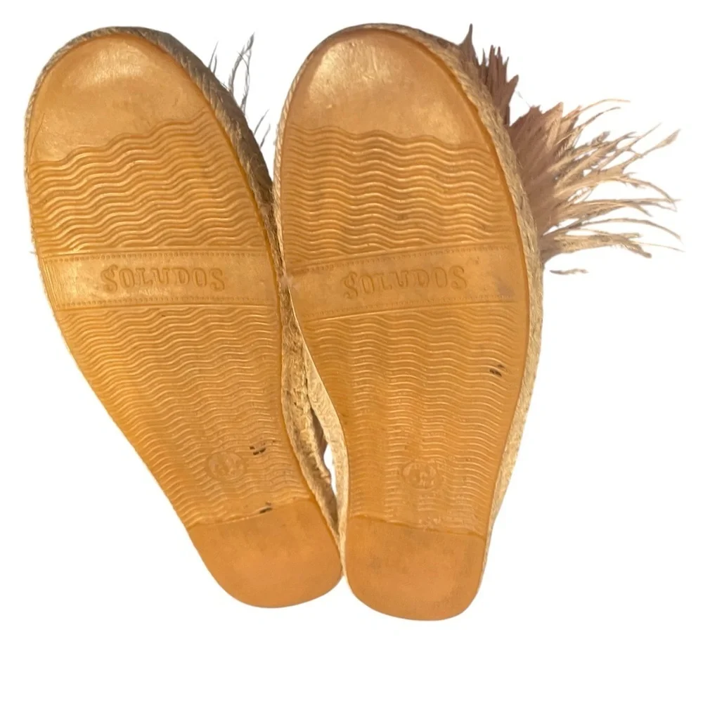 Soludos Feathers Mule, a stylish, bohemian-inspired slip-on shoe Slide, 6.5